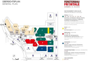 Planimetria generale della fiera Fenstef Bau Frontale 2016