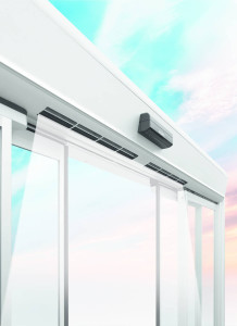 L'innovativa porta Air Slide di Faac, contribuisce a ridurre i consumi energetici 